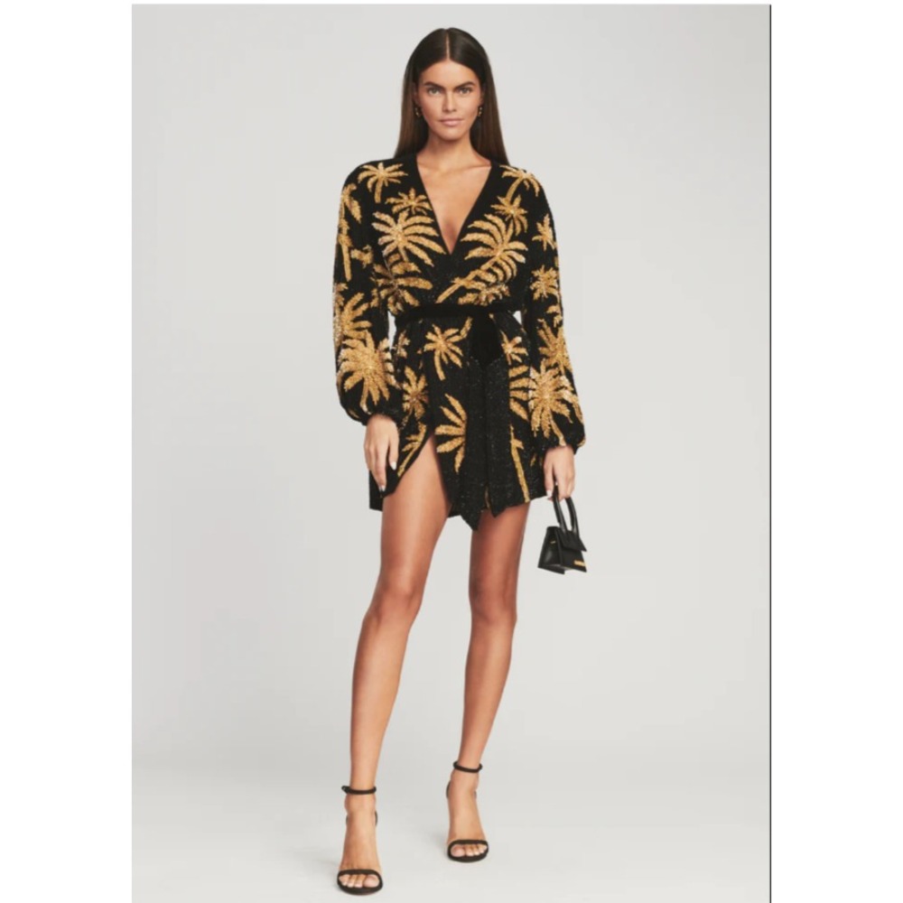 Retrofete Dress Gabrielle Sequin Palm Robe